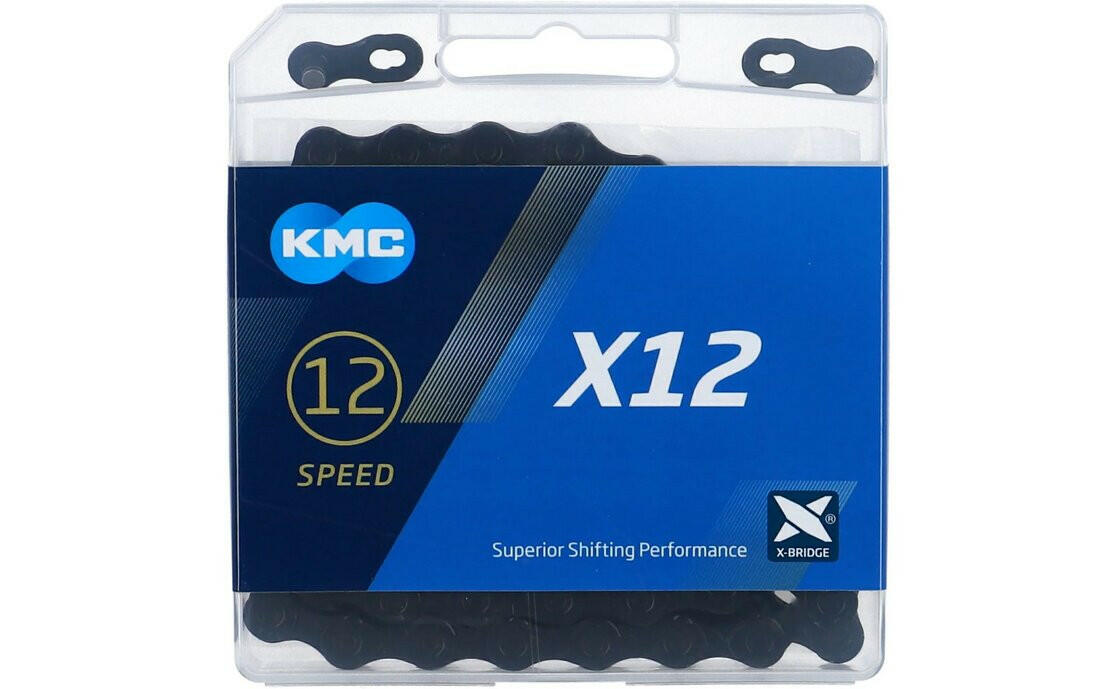 KMC Kette X12 Schwarz 12-fach, 126 Glieder.